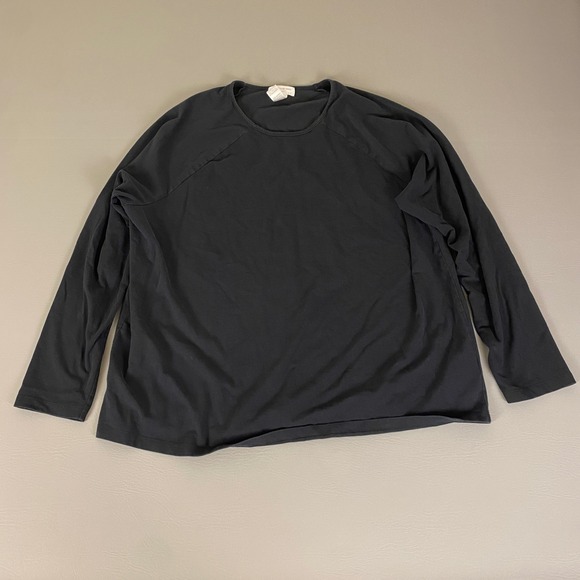 Jones New York Sport Top Plus Size 2X Black Long Sleeve Cotton‎ Blend Comfy - Picture 1 of 11